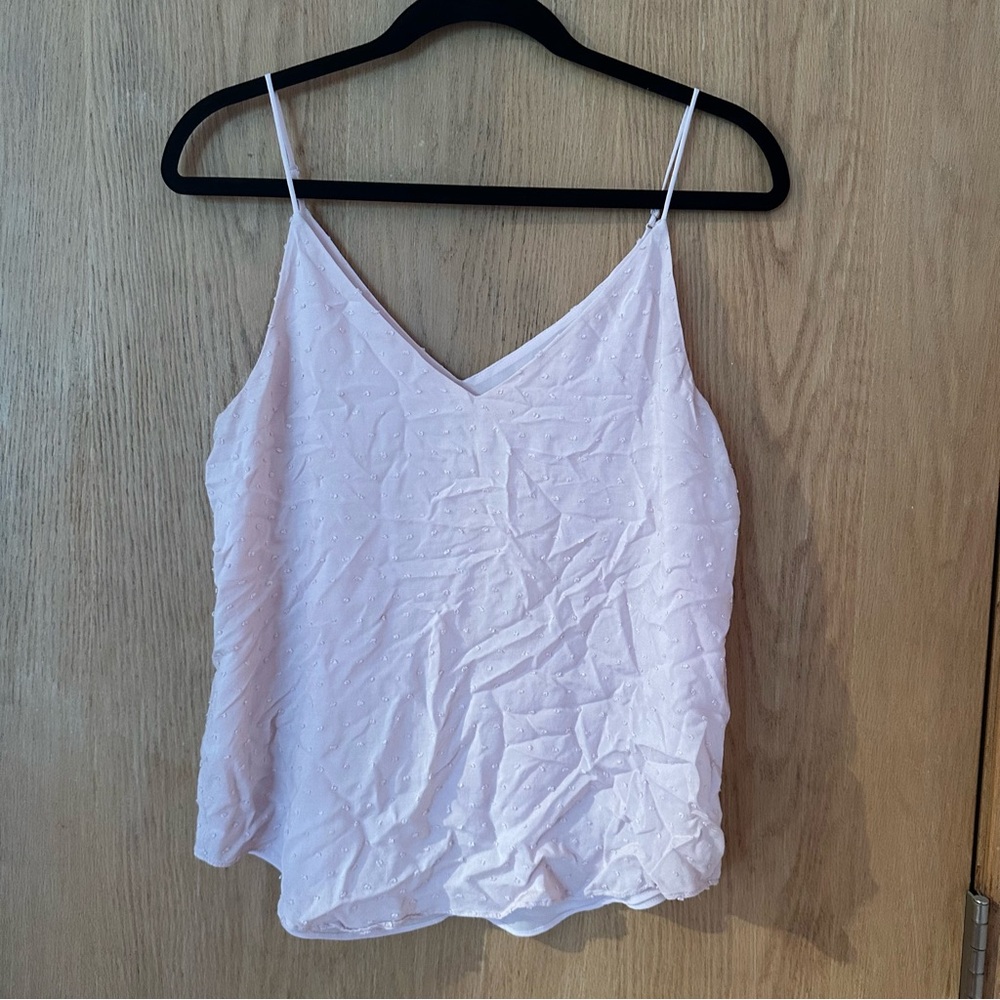 Express Light Pink Dotted Camisole Top